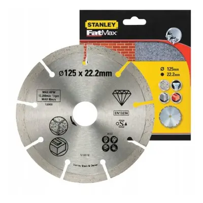 STANLEY STA38107 diamantový kotouč 125x22,2 na beton, cihly