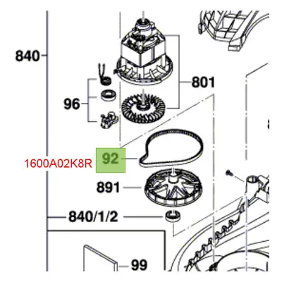 BOSCH 1600A02K8R pohonný řemen ROTAK 32, ARM 32