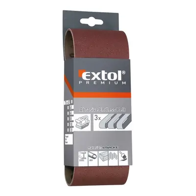 EXTOL PREMIUM 8803504 pás nekonečný brusný 75x457mm P40, 3ks