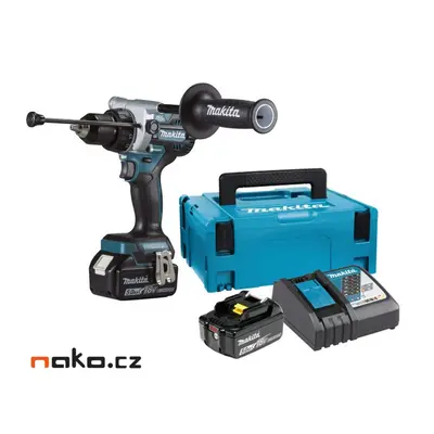 MAKITA DHP486RTJ aku bezuhlíkový příklepový šroubovák Li-ion LXT 18V 5,0 Ah,Makpac