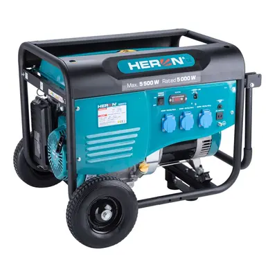 HERON 8896413 benzínová elektrocentrála 5,5kW pro svařování s podvozkem