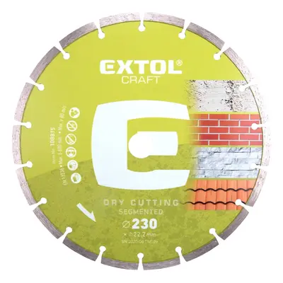 EXTOL CRAFT 108815 kotouč diamantový řezný segmentový 230x22,2mm pro suché řezání