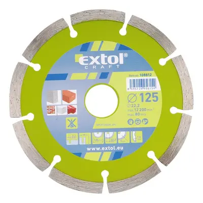 EXTOL CRAFT 108811 kotouč diamantový řezný segmentový 115x22,2mm pro suché řezání