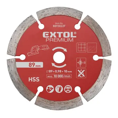 EXTOL PREMIUM 8893022F řezný segmentový diamantový kotouč 89x1,0x10mm