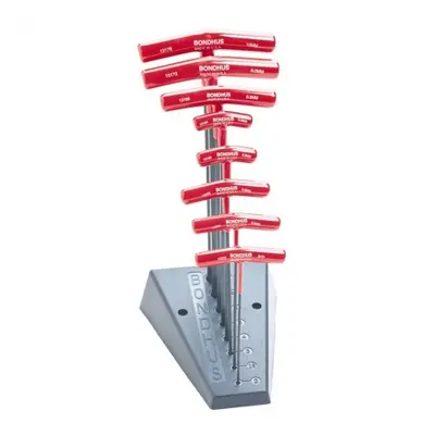 BONDHUS 13189 sada T-klíčů imbus s kuličkou BTX 80M/S metric ve stojanu