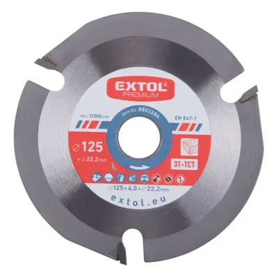 EXTOL PREMIUM 8803284 kotouč řezný / frézovací s SK plátky 125x4x22,2mm