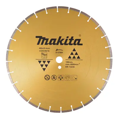 MAKITA D-57009 kotouč diamantový řezný segmentový na BETON, 400x25,4mm