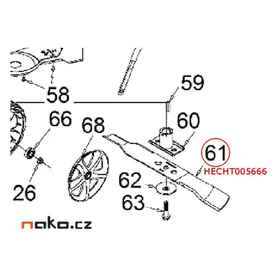 HECHT 005666 nůž do sekačky HECHT 5666