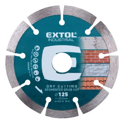 EXTOL INDUSTRIAL 8703032 kotouč diamantový řezný segmentový Grab Cut, 125x22,2mm