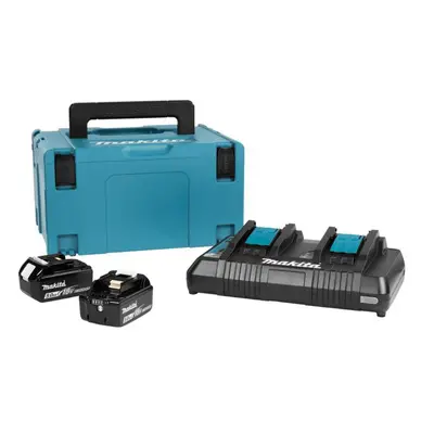 MAKITA 197629-2 LXT sada baterií 2ks BL1850B + dvojnabíječka DC18RD+kufr Makpac, ORIGINÁL