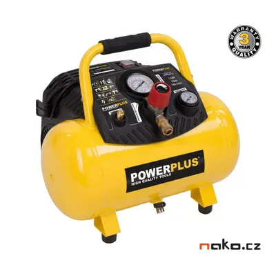 POWERPLUS POWX1723 bezolejový kompresor 12l