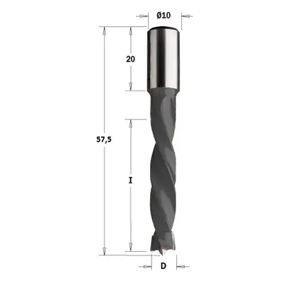 CMT F308-08011 vrták kolikovací D8x30x57.5 S10 RH