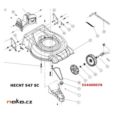 HECHT 554400078 klínový řemen pro 547 SXW (2018,19), 546 SC