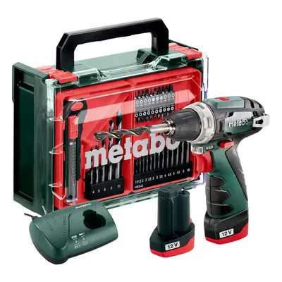 METABO PowerMaxx BS Basic set aku šroubovák 12V 2x2Ah LiIon MOBILNÍ DÍLNA 600080710