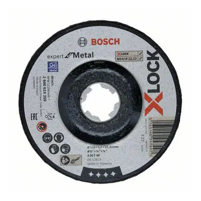 BOSCH brusný kotouč 125x6x22,23mm X-LOCK, Expert for Metal, 2608619259