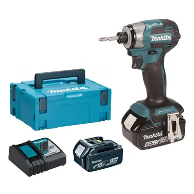 MAKITA DTD173RTJ aku rázový bezuhlíkový utahovák 1/4" LiIon LXT 18V 2x5Ah v Makpacu