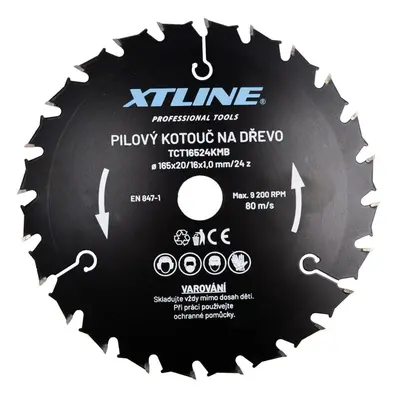 XTline TCT16524KMB kotouč pilový vidiový 165x20/16mm 24z