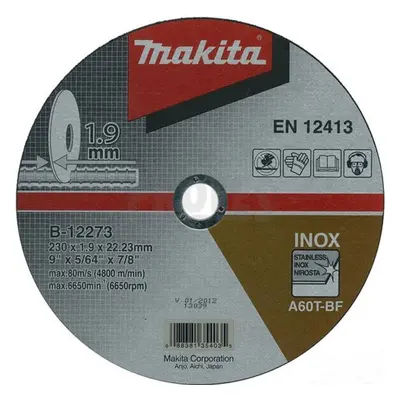 MAKITA 230x1,9mm T41 A60T-BF řezný kotouč INOX B-12273