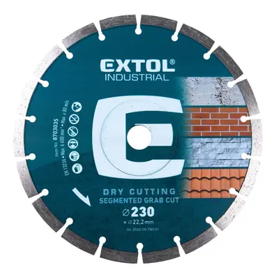 EXTOL INDUSTRIAL 8703035 kotouč diamantový řezný segmentový Grab Cut, 230x22,2mm