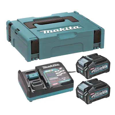 MAKITA sada baterií a nabíječky XGT LiIon 40V 2x 4Ah, 191J97-1, ORIGINÁL