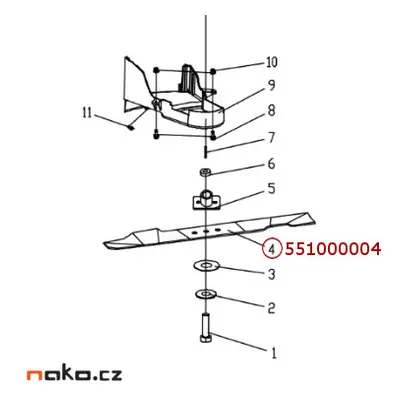 HECHT 551000004 žací nůž pro HECHT 551 SX 2019-2024