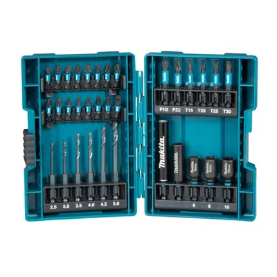 MAKITA B-66896 sada torzních bitů a vrtáků 1/4" Impact Black, 33 ks