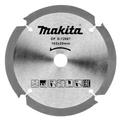 MAKITA D-72067 PCD pilový kotouč 165x20mm 4 T na vláknocementové desky