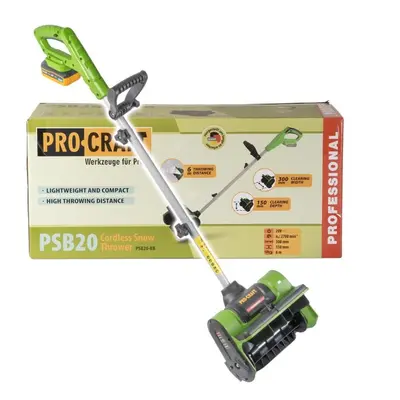 PROCRAFT PSB20 aku sněhová fréza 30cm 20V LiIon PSB20BB bez aku