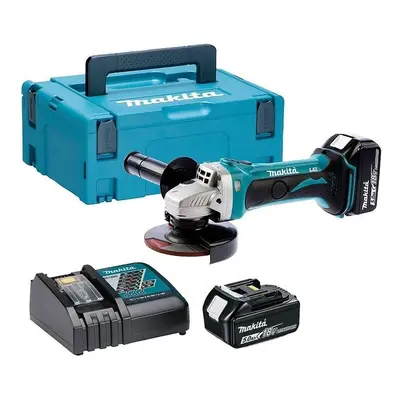 MAKITA DGA452RTJ aku úhlová bruska 115mm 18V LiIon 2x 5Ah Makpac