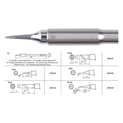 EXTOL INDUSTRIAL 8794511D hrot pájecí T9-ILS - 0,15x13,5mm