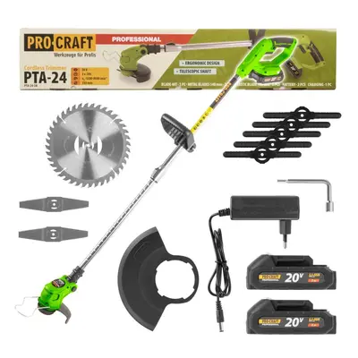 PROCRAFT PTA24 nožový aku vyžínač LiIon 20V 2x 2Ah LiIon (PTA24-2B)