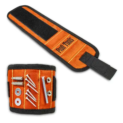 Profi Tools Magnetický náramek pro kutily, 32 x 9 cm, oranžový