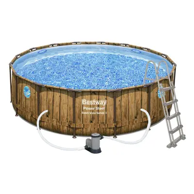 Bestway Bazén Power Steel Wood Swim Vista 4,88 x 1,22 m - 56725