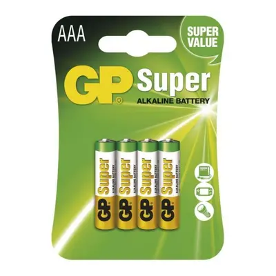 GP Batteries SUPER Alkalická baterie LR03 AAA 4 ks 1013114000