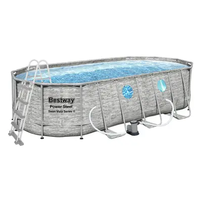 Bestway Bazén Power Steel Stacked Stone Swim Vista 5,49 x 2,74 x 1,22 m - 56716