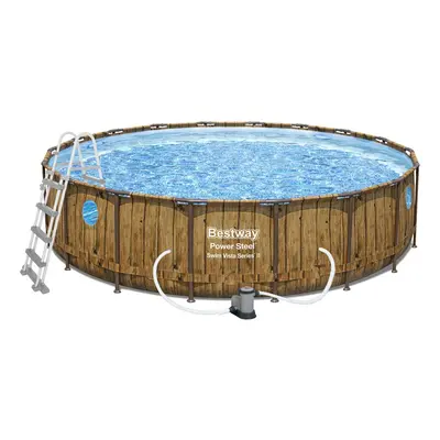 Bestway Bazén Power Steel Wood Swim Vista 5,49 x 1,22 m - 56977