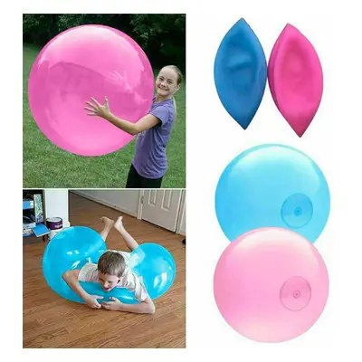 Kids World Gumová koule Bubble Ball 2v1 80 cm, modrá