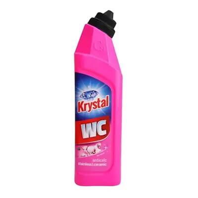 Prostředek čistící, KRYSTAL WC, na nerez a keramiku, růžový, 750 ml