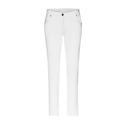 Dámské kalhoty JN3001 - Ladies 5-Pocket-Stretch-Pants - bílé