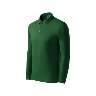 ESHOP - Pánská polokošile PIQUE POLO LS 221 - S-XXL - lahvově zelená