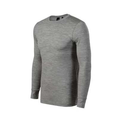 ESHOP - Triko MERINO RISE LS, pánské, S-XXL, tmavě šedý melír