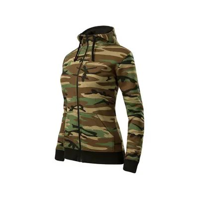 Mikina dámská Camo Zipper - S-XXL - camouflage green