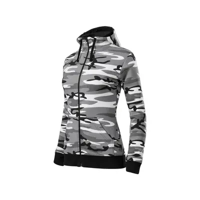 Mikina dámská Camo Zipper - S-XXL - camouflage gray