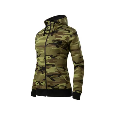 Mikina dámská Camo Zipper - S-XXL - camouflage green