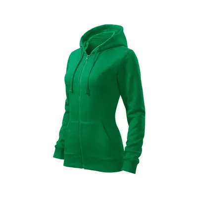 Mikina dámská Trendy Zipper 411 - XS-XXL - středně zelená