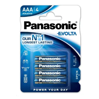 Alkalické mikrotužkové baterie Evolta AAA - 4 ks - Panasonic