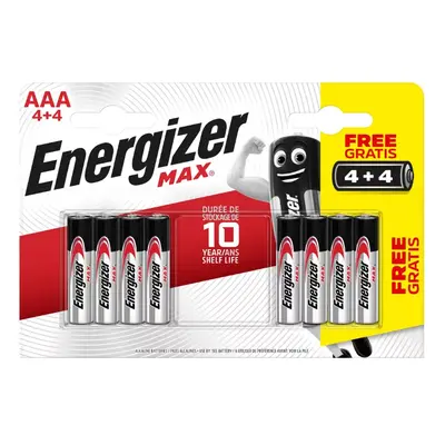 Mikrotužkové baterie MAX - 8x AAA - 4+4 zdarma - Energizer