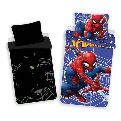 JERRY FABRICS Bavlněné svítící povlečení - Spiderman - 140 x 200 - Jerry Fabrics