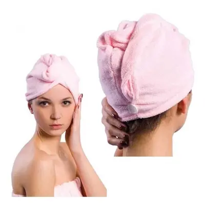 Zaparkorun Ručník - turban na vysoušení vlasů pro děti - růžový