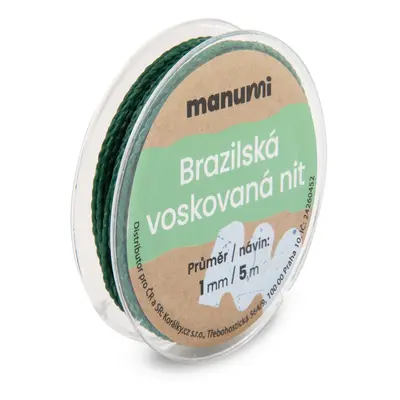 Manumi Brazilská voskovaná nit 1mm/5m zelená - 1 ks